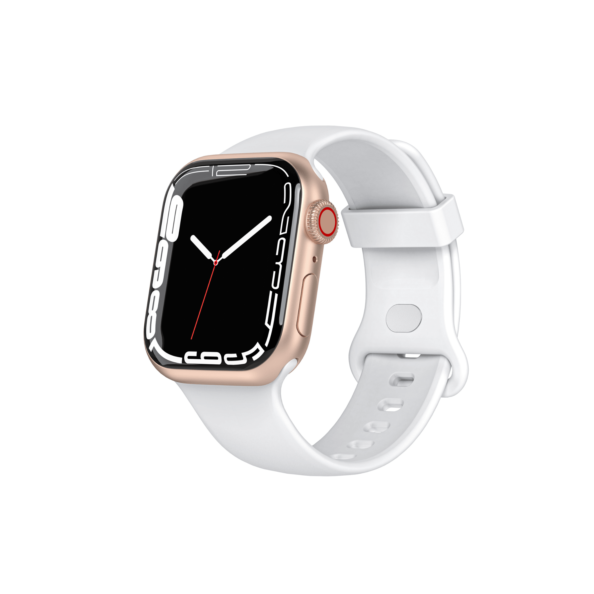 Fit Silikonarmband in Weiß – minimalistisches Armband für Apple Watch 38–45 mm mit hohem Tragekomfort
